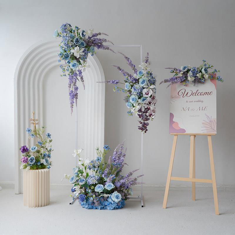 婚礼装饰壁挂拱门花艺 彷真花假花KT板橱窗开业迎宾生日宴布置花