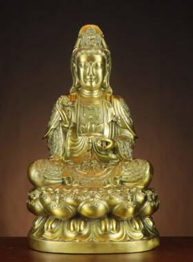 杨铜记 铜观音 做莲花观音 观世音菩萨铜像 新观音 柳枝观音