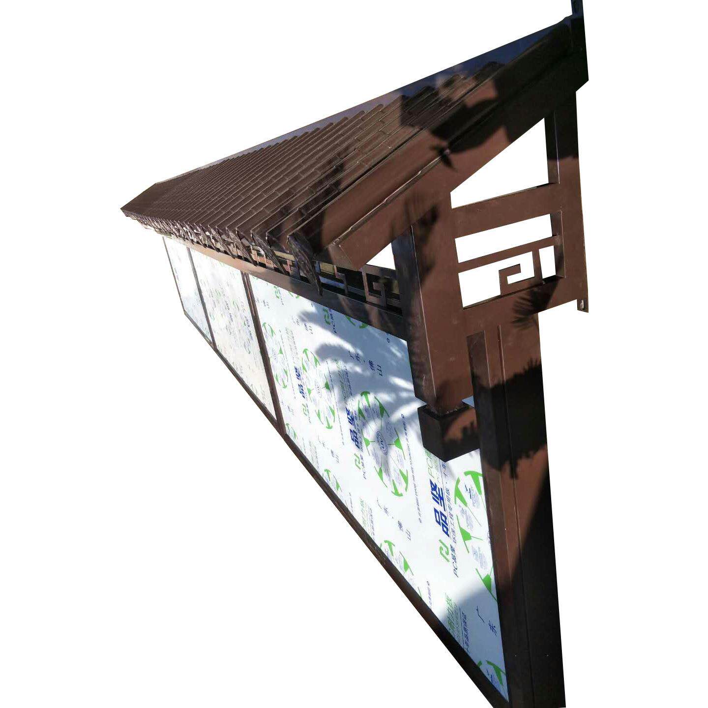 销售室外挂壁式灯箱宣传栏仿古烤漆公告展示栏可开启挂墙式宣传栏