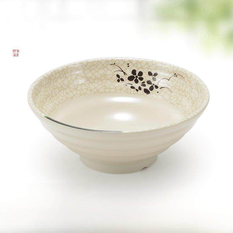 三聚氰胺面碗10件彷瓷塑料汤碗粉碗面碗大碗面馆拉面碗馄饨碗广告