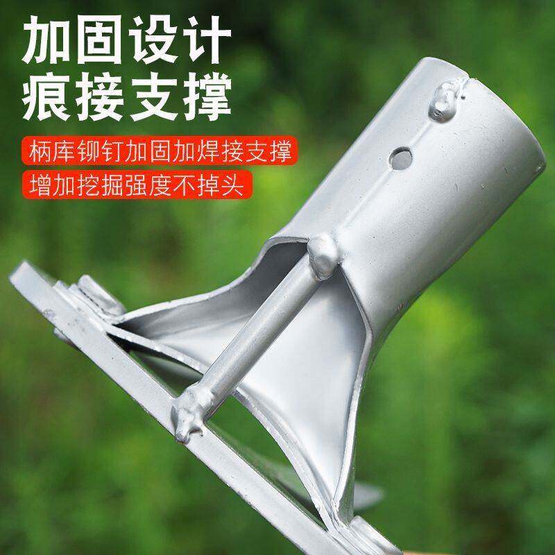新款加厚锰钢耙子农用钉耙开荒翻土锄草锄头四齿耙子全钢耙子铁耙