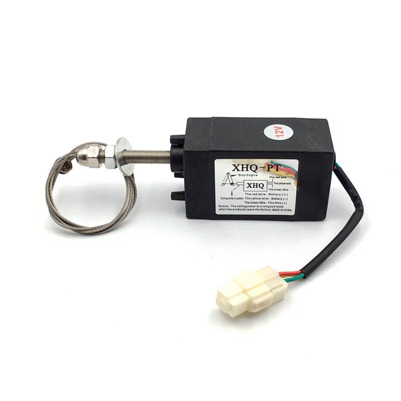 XHQ-PT柴油发电机熄火器电磁阀通电拉控制停机装置断电拉12V/24V
