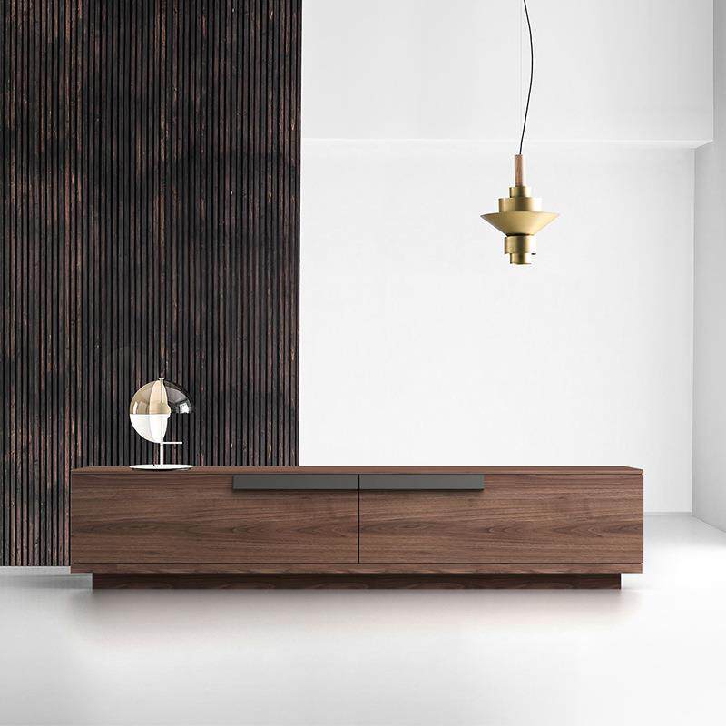 北美黑胡桃木电视柜茶几组合全实木北欧日式小户型客厅地柜收纳柜