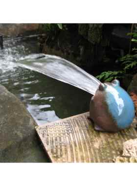 户外水池流水青蛙摆件花园庭院出水口装饰品鱼池过滤循环景观喷水
