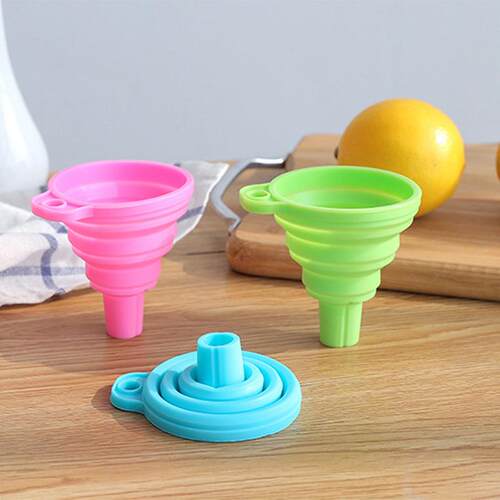 Scalable Foldable Funnel Silicone Creative Mini Kitchen Oil