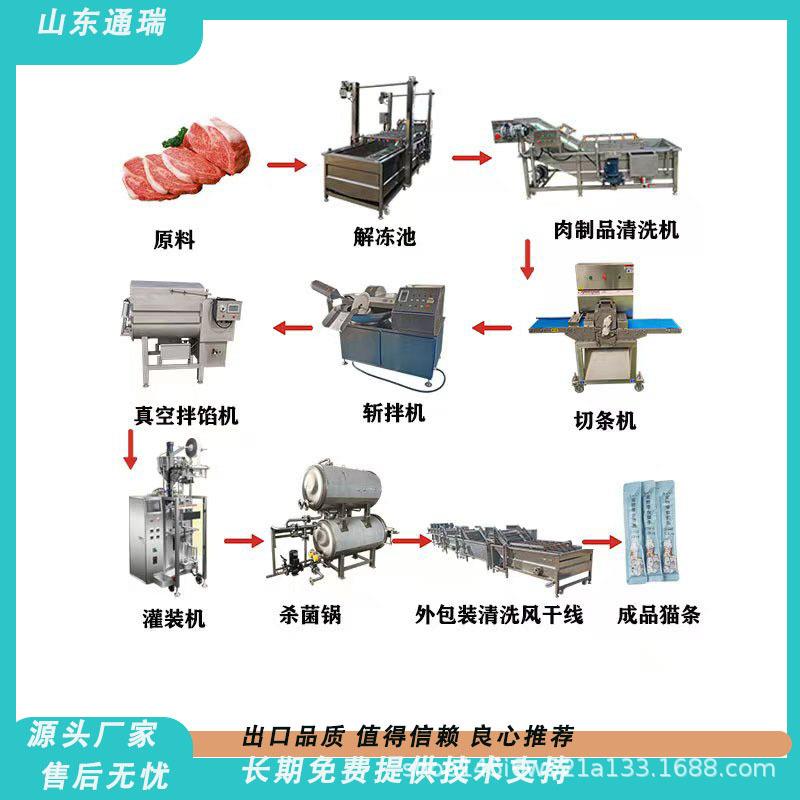 宠物猫条加工生产设备宠物湿粮鲜食生产设备宠物肉罐头生产线大型