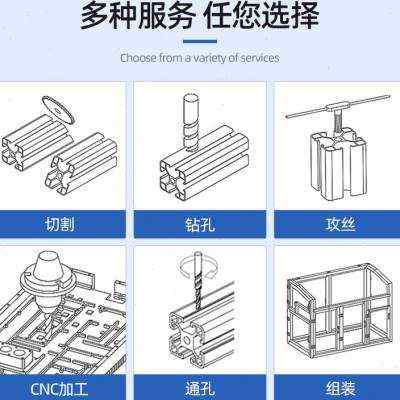 厂促工业铝合金型材机箱防护罩铝型材框架机架货柜工作台围栏加品