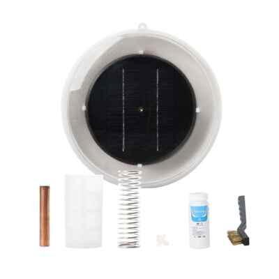 Solar pool ionizer23新款透明太阳能铜银离子发生器泳池水净化器