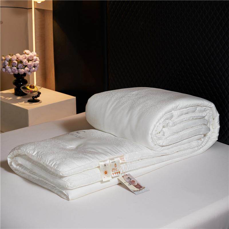 家用高端轻奢全棉贡缎真丝提花蚕丝纤维被功能性被子芯婚庆被芯