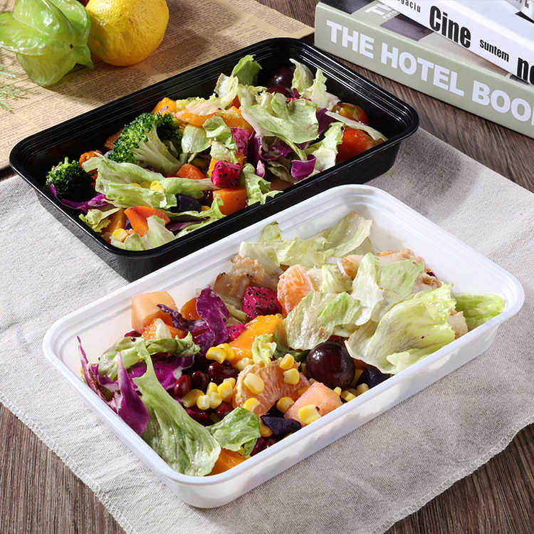 一次性餐盒1000ml美式长方形外卖打包饭盒可微波塑料加厚带盖批发,餐饮具,一次性餐盒,淘宝优惠券,粉丝福利购,淘宝优惠卷