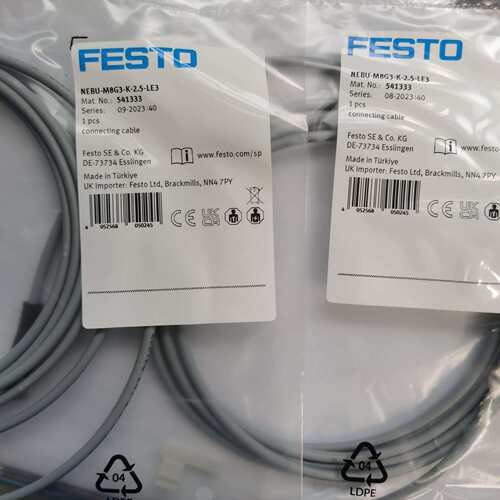 FESTO连接电缆 NEBU-M8G3-K-2.5-LE3 541333 541334 费斯托