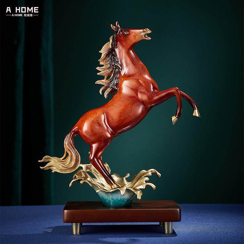 全铜马摆件马到成功工艺礼品摆饰高端家居装饰品办公室高档乔迁开