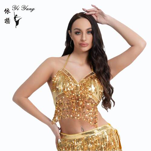 Sequin performance top, belly dance, pole dance, sequin
