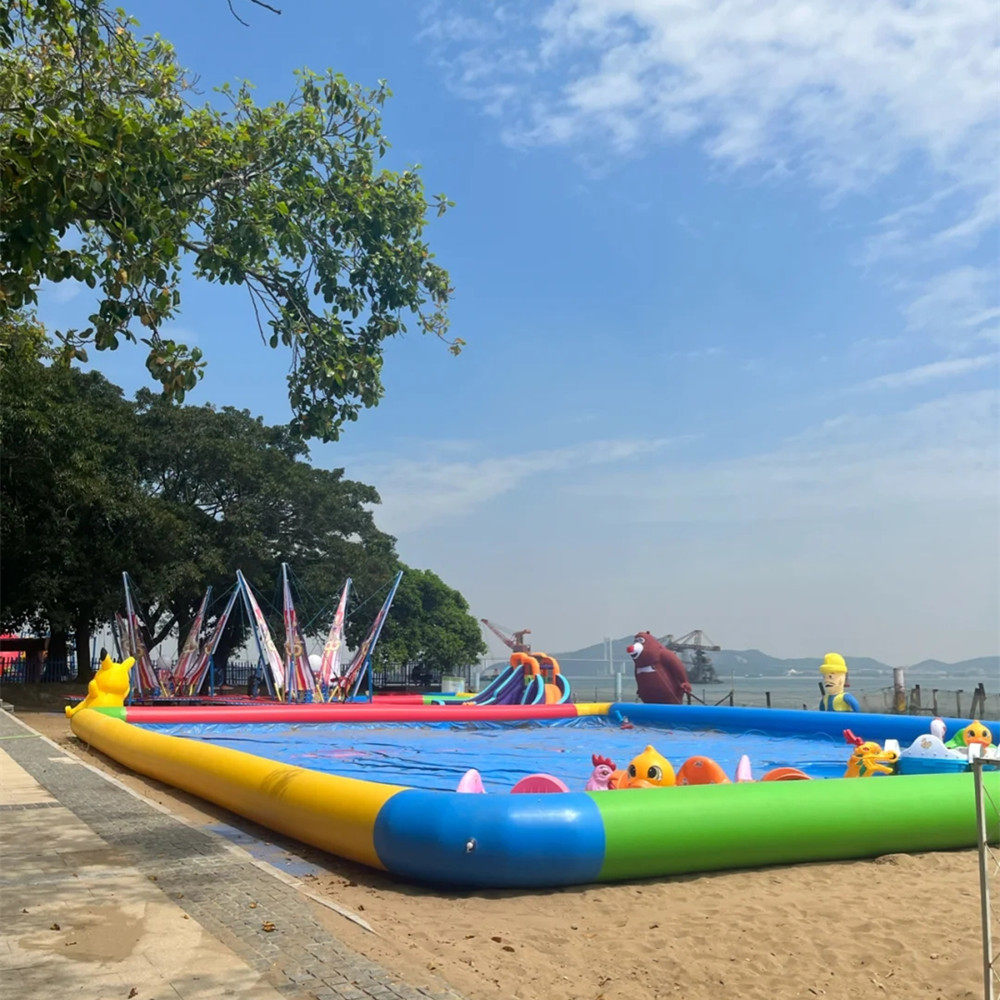 加厚儿童充气钓鱼池捞鱼池层方形钓金鱼水池玩沙池广场公园摆摊