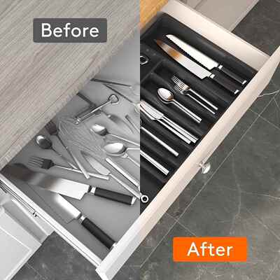 Expandable Utensil Tray Cutlery collector storage box 刀叉盘