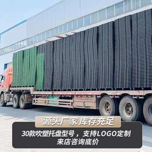 林辉1210吹塑塑料托盘九脚物流叉车货物仓库加厚塑胶工业地台板厂