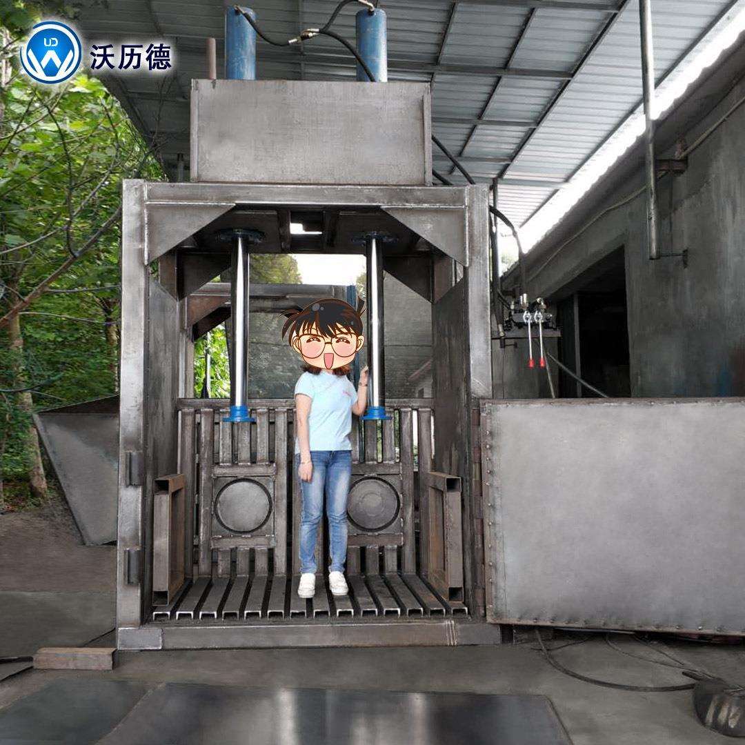 铁丝压缩打块机 立式废纸塑料薄膜液压打包机参数 鸡毛鸭毛压包机