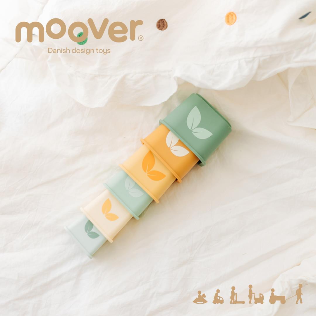 【官方直售】丹麦moover硅胶叠叠杯0-1-2岁婴幼儿手抓叠杯宝宝益