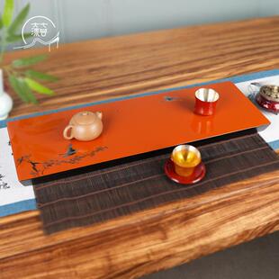 七巷漆器茶具福州大漆手绘制作干湿两用茶盘原木茶室装饰茶台
