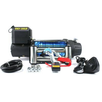 厂家价销售AT12000(12磅v/2低4v12000尼龙绳车载电动绞盘