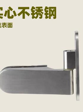 304不锈钢玻璃门合页实心不锈钢玻璃浴室夹高隔断活动铰链