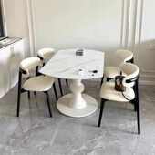 北欧轻奢餐椅家用现代简约餐厅椅子靠背凳子设计师意式 极简书桌椅