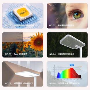 读全光谱GD 钢 FL002G2护地灯儿童眼阅学习专用台灯落家用卧室立式