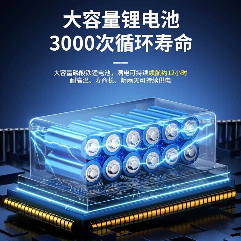 户外LED道路照明灯新农村防水家用庭院灯三面广角超亮太阳能路灯