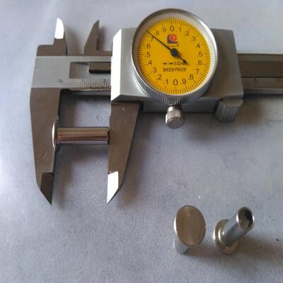 304不锈钢平头半空心铆钉GB875M4.54.5*12