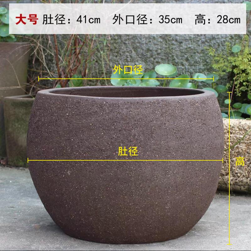包邮紫砂花盆长方形马槽简约北欧风家居摆设酒店办公室紫砂花盆