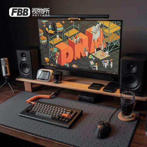 FBB视物所高级感日系滑鼠垫超大定制男生黑色游戏电脑办公桌垫子