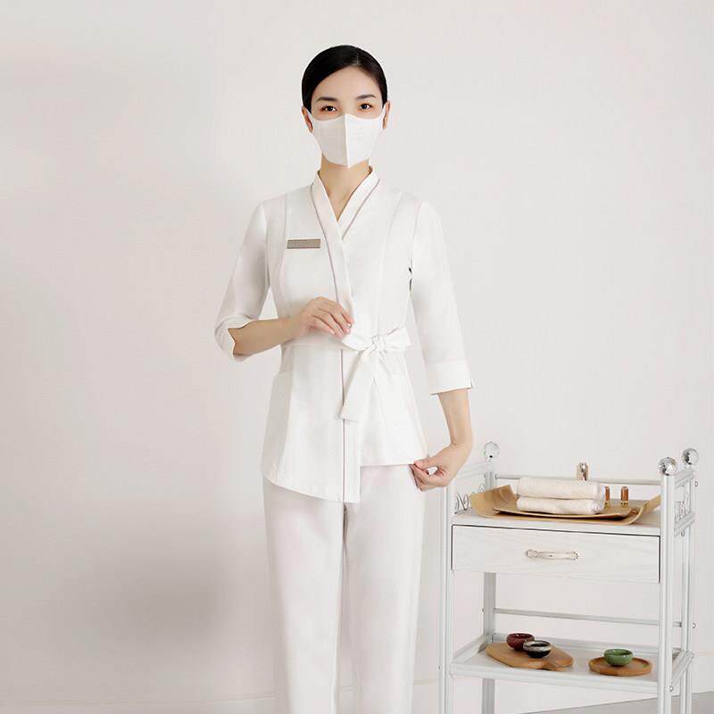 似风美容师工作服女春季高端美容院工服气质养生馆足浴技师服套装