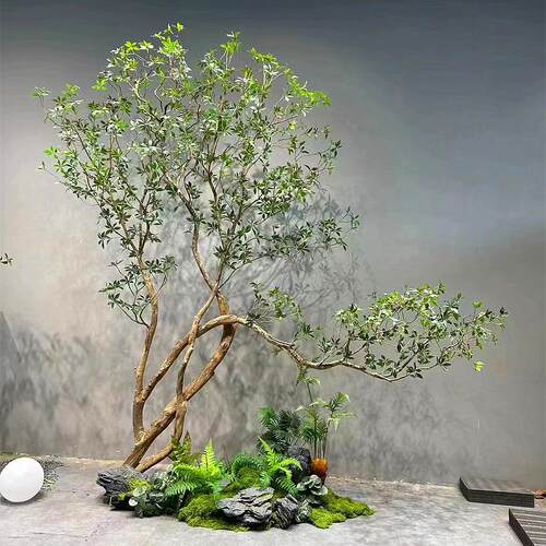 高端马醉木天井造景橱窗植物室内仿真绿植装饰树大型假树景观套装