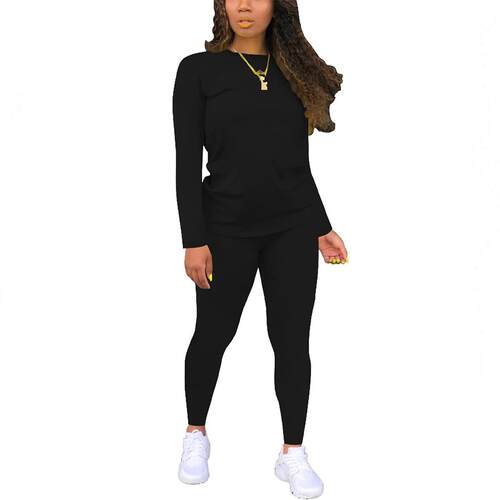 Women's Colorblock Patchwork Tee & Skinny Pants Two-piece
