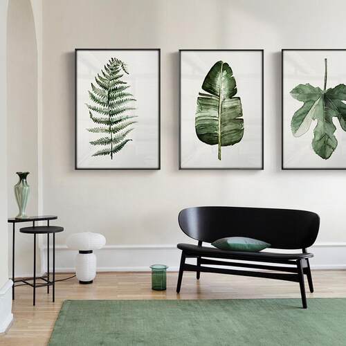 新款直销北欧植物绿叶客厅装饰画田园小清新墙画餐厅墙画简约现代