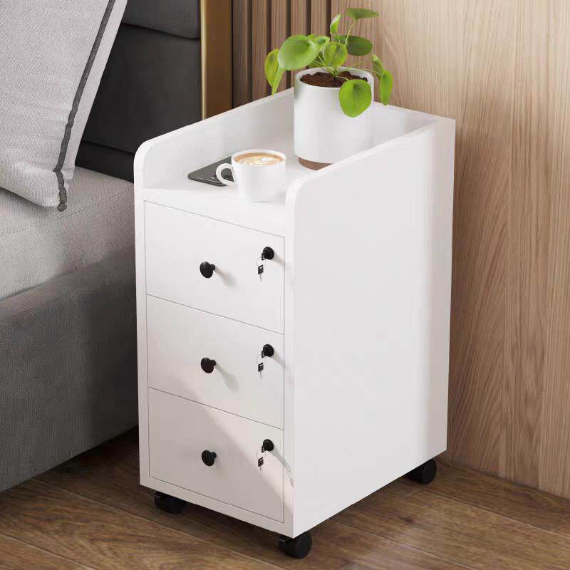 办公室桌下文件柜资料柜抽屉柜收纳柜带锁带轮移动办公柜矮柜边柜