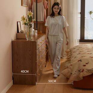 3尾YV5实F779S8H8木斗柜衣帽架一体靠墙轻奢室挂衣架储卧柜床收纳