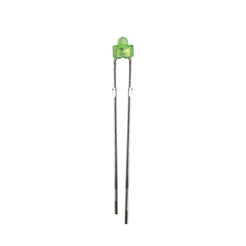 【工厂供应】1.8mm 奶嘴型绿色 LED直插灯珠 绿光高亮 发光二极管