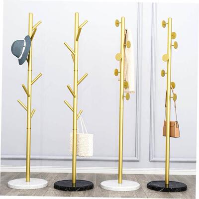 Big coat rack stand clothes holder hat hanger wooden cloth