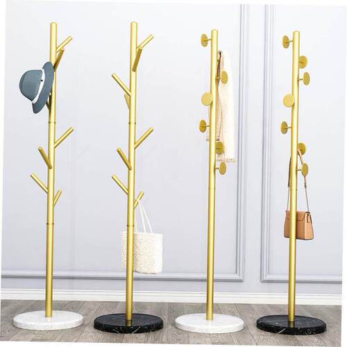 Big coat rack stand clothes holder hat hanger wooden cloth
