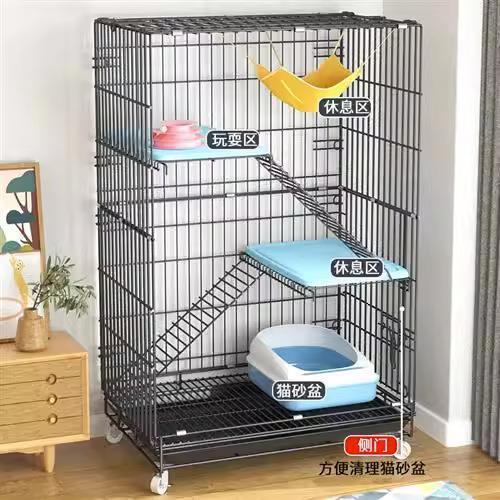 猫笼子猫别墅大空间双层三层猫窝可折叠宠物猫笼带厕所猫舍