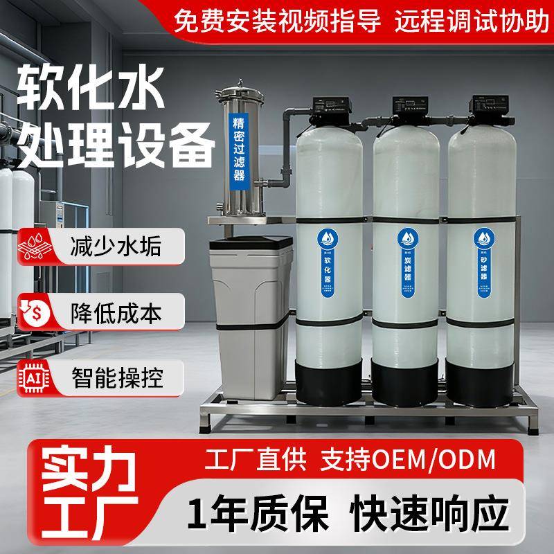 全自动软化水处理设备井水地下水泥沙过滤锅炉软水机除水垢节能