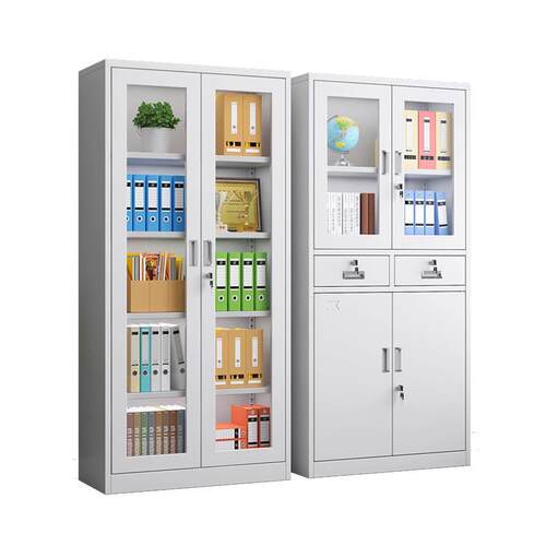 加厚钢制文件柜办公室档案资料财务凭证柜铁皮柜收纳更衣储物柜子