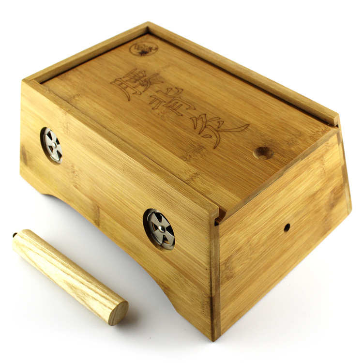 竹制八柱艾炙盒手柄式艾条盒8孔温灸器具仪器腰腹背随身灸悬灸盒