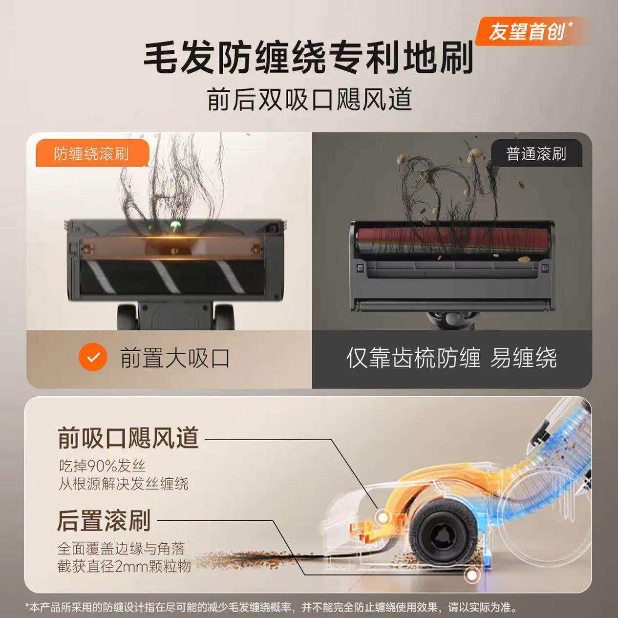 uwant友望吸尘器V400Pro自集尘洗【双倍集尘全链防缠】扫地除螨仪