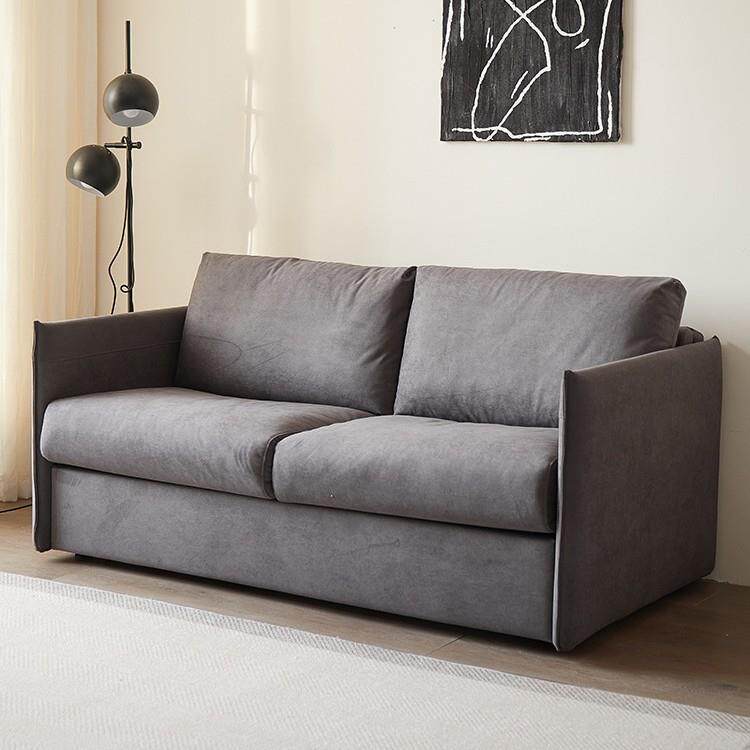沙发床高端小户型带床垫可折叠客厅美拉德风科技布多功能双人出口