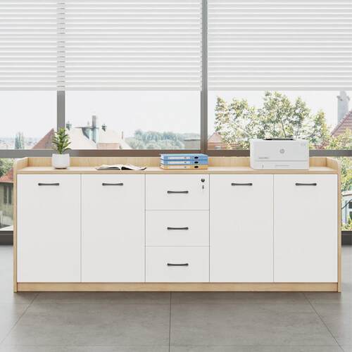 办公室茶水柜会议室柜子落地矮柜隔断办公桌侧柜打印机置物储物柜