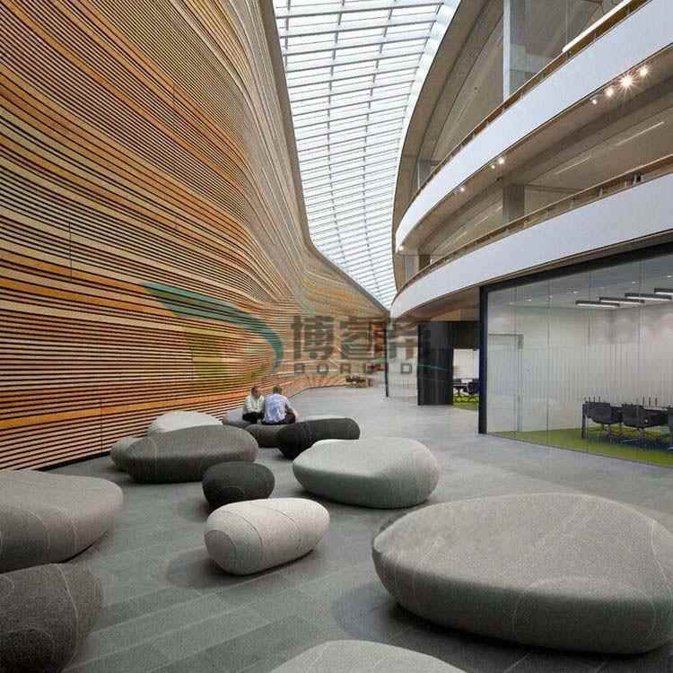 现货鹅卵石造型软包沙发商场酒店售楼部美陈等候玻璃钢休闲椅系列