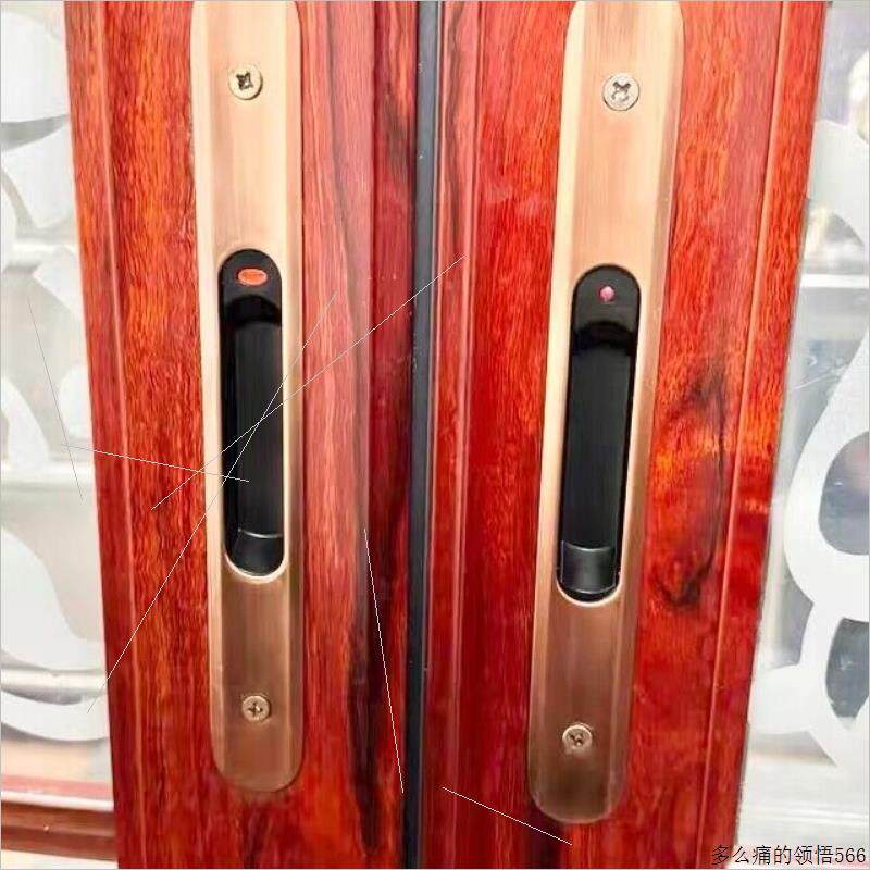 铝合金玻璃移门锁扣推拉门拉门锁新款阳台门窗单面钩锁窗户锁栓.