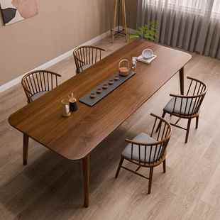 现代简约木茶桌椅原木台客厅大板茶台实实木家用长条大茶几阳BGB